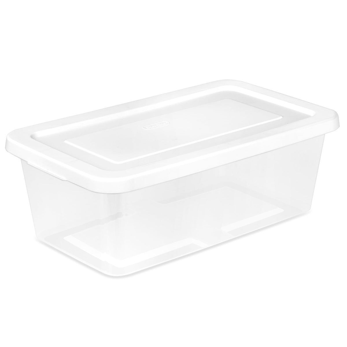 Sterilite Storage Box Stackable Tote, White, 12 Quart, 12 Pack