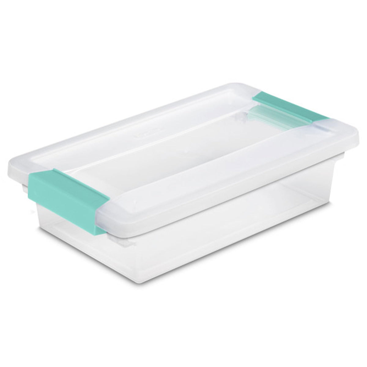 Sterilite Clip Box, Stackable Clear Plastic Bins- Large, 6-Pack