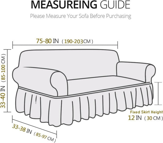 NICEEC Coffee Couch Covers for Sofa Cover Universal Slipcovers with Skirt