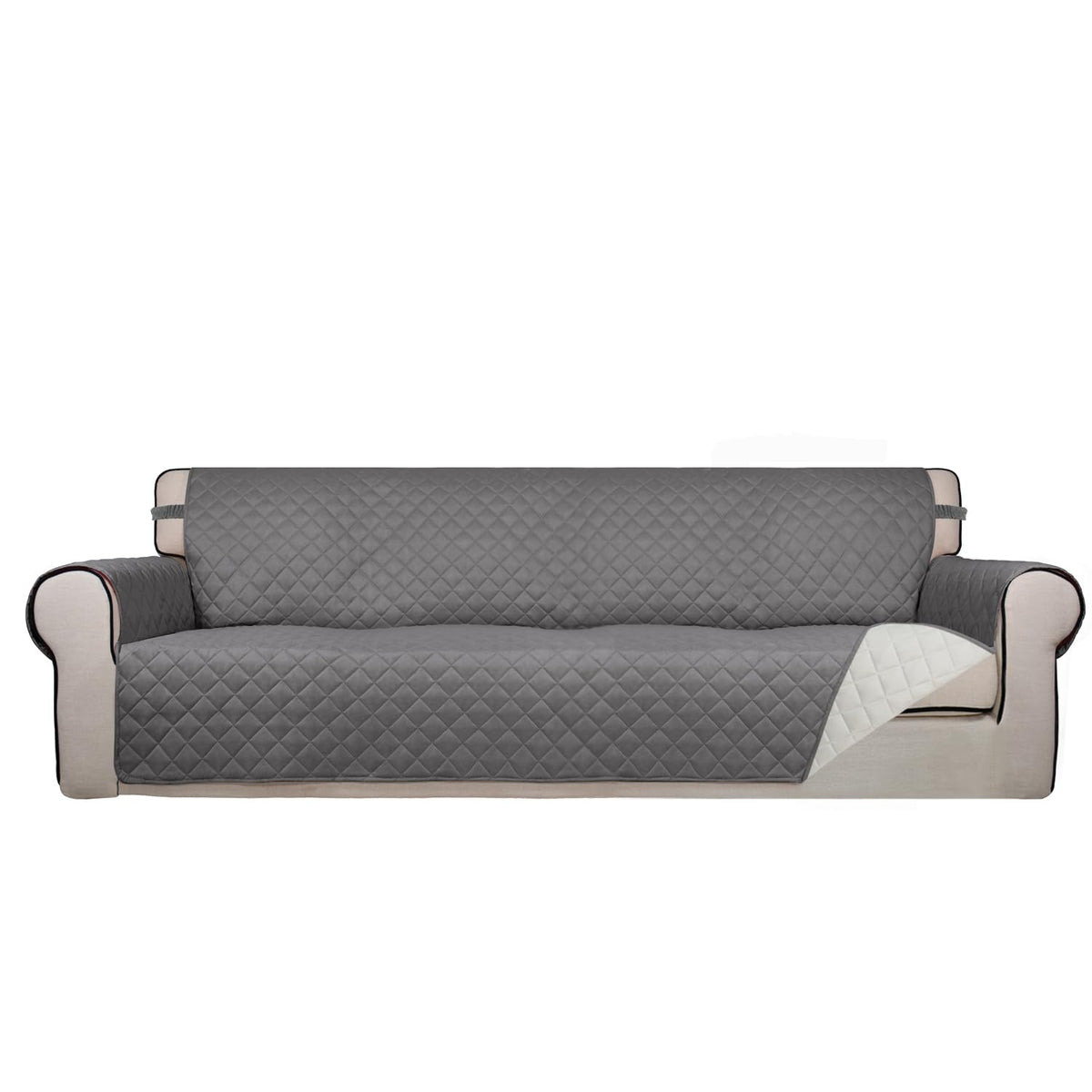 PureFit Reversible Quilted Sofa Cover Dog Couch Covers for Sofa, 66 in