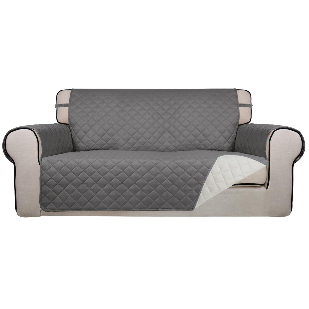 PureFit Reversible Quilted Sofa Cover Dog Couch Covers for Sofa, 66 in