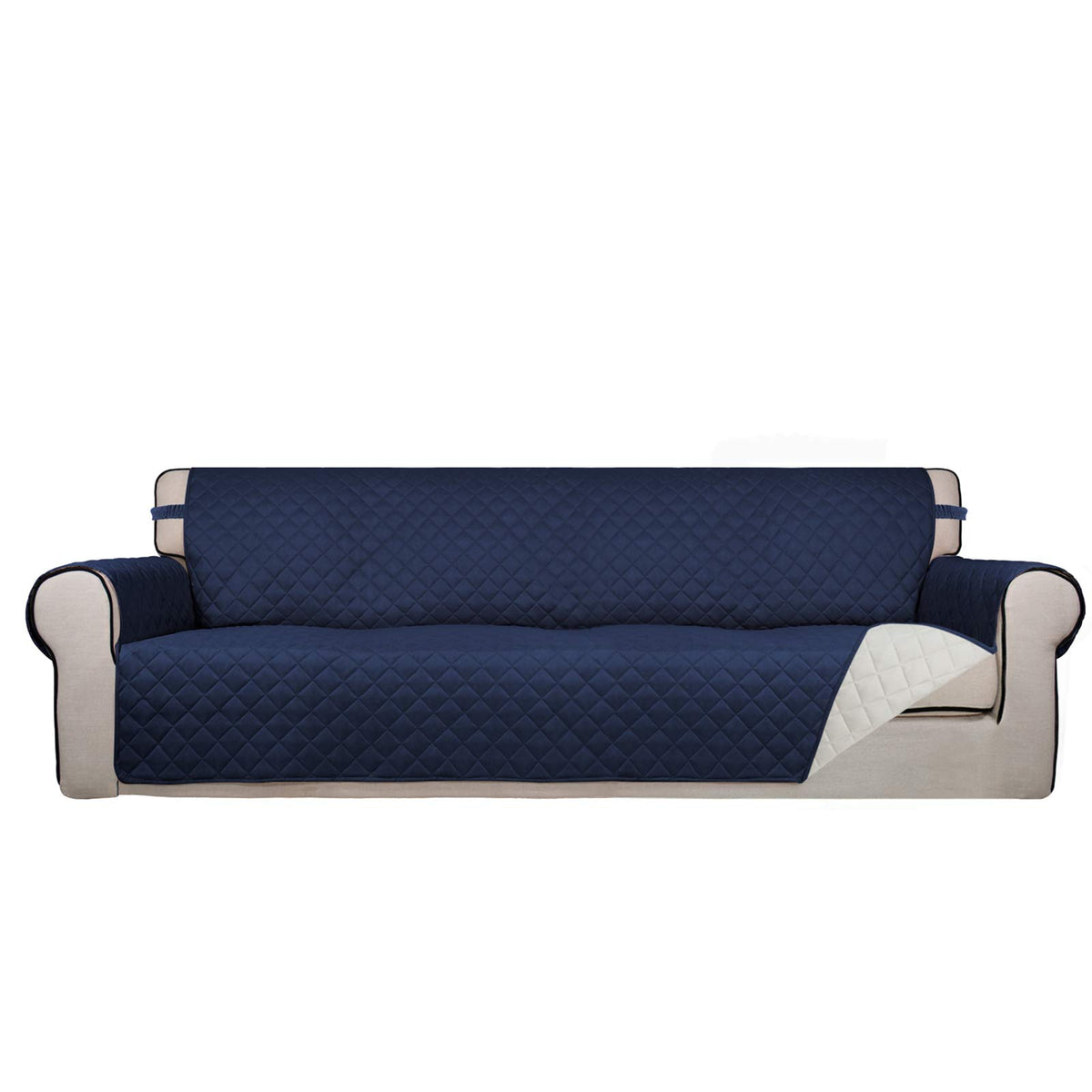 PureFit Reversible Quilted Sofa Cover Dog Couch Covers for Sofa, 66 in