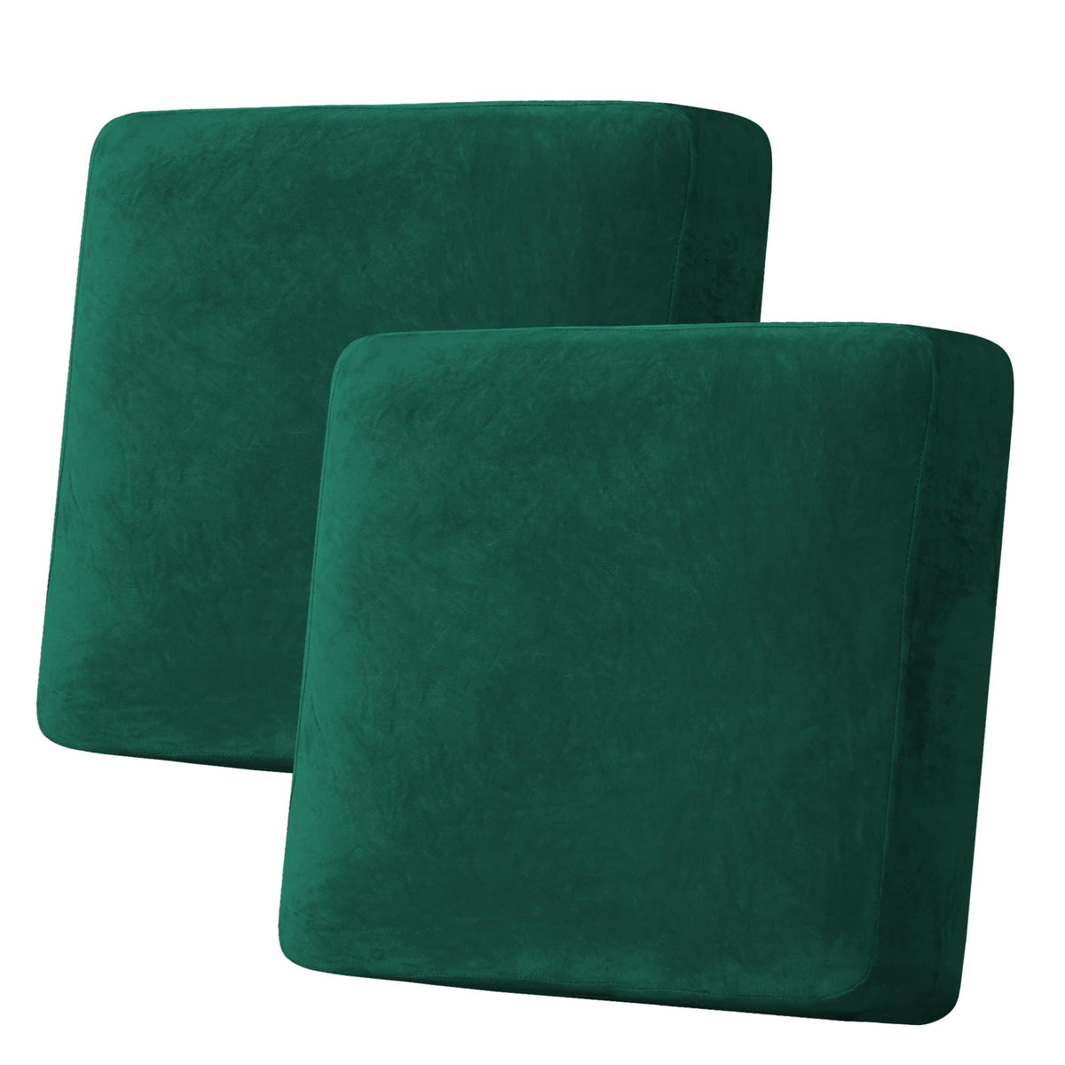 H.VERSAILTEX Velvet Stretch Couch Cushion Cover Plush Cushion Slipcover for Chair Loveseat Sofa Cushion Furniture Protector Seat Cushion Sofa Cover (3 Piece Sofa Cushion Covers, Ivory)