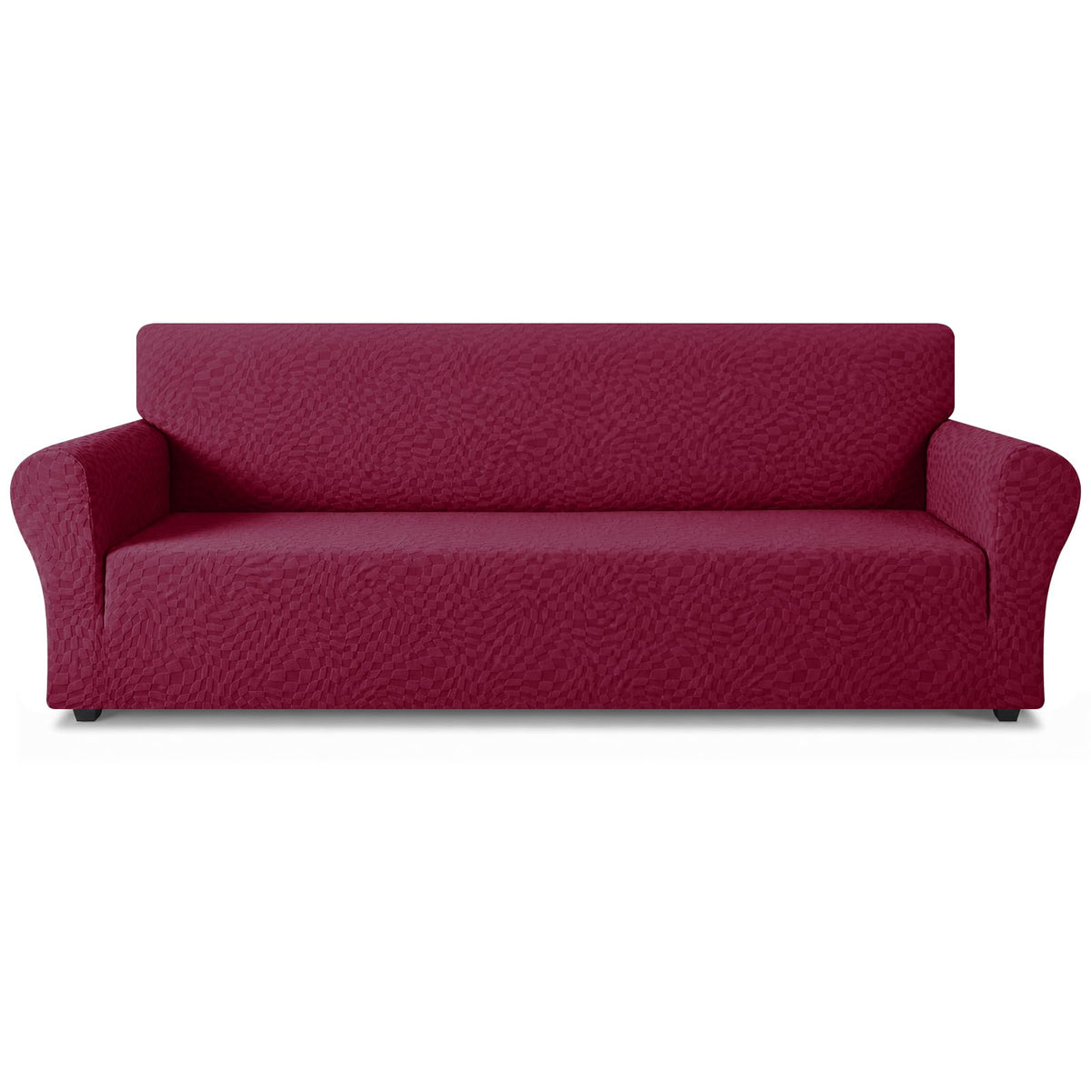 ZNSAYOTX 1 Piece Jacquard Couch Covers for 3 Cushion Couch Living Room High Stretch Sofa Cover Pets Dogs Friendly Anti Slip Thickened Slipcovers Furniture Protector (Sofa, Light Grey)