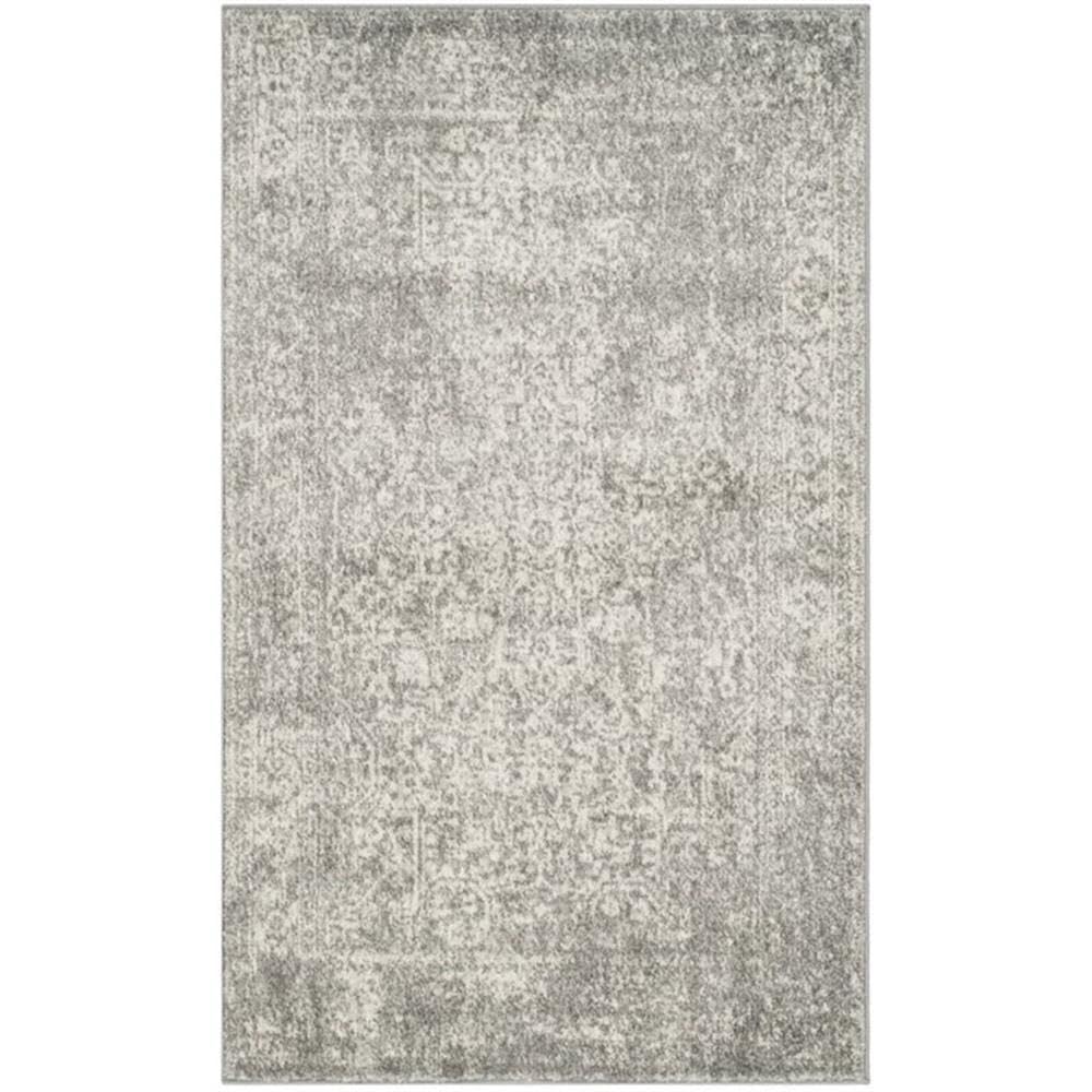 SAFAVIEH Evoke Area Rug 8x10 Large, Ivory & Taupe EVK256E