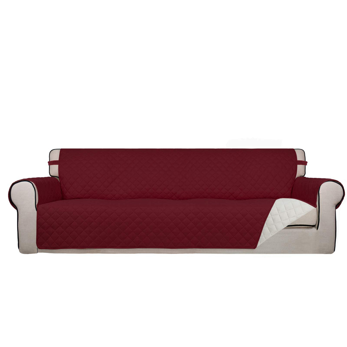 PureFit Reversible Quilted Sofa Cover Dog Couch Covers for Sofa, 66 in