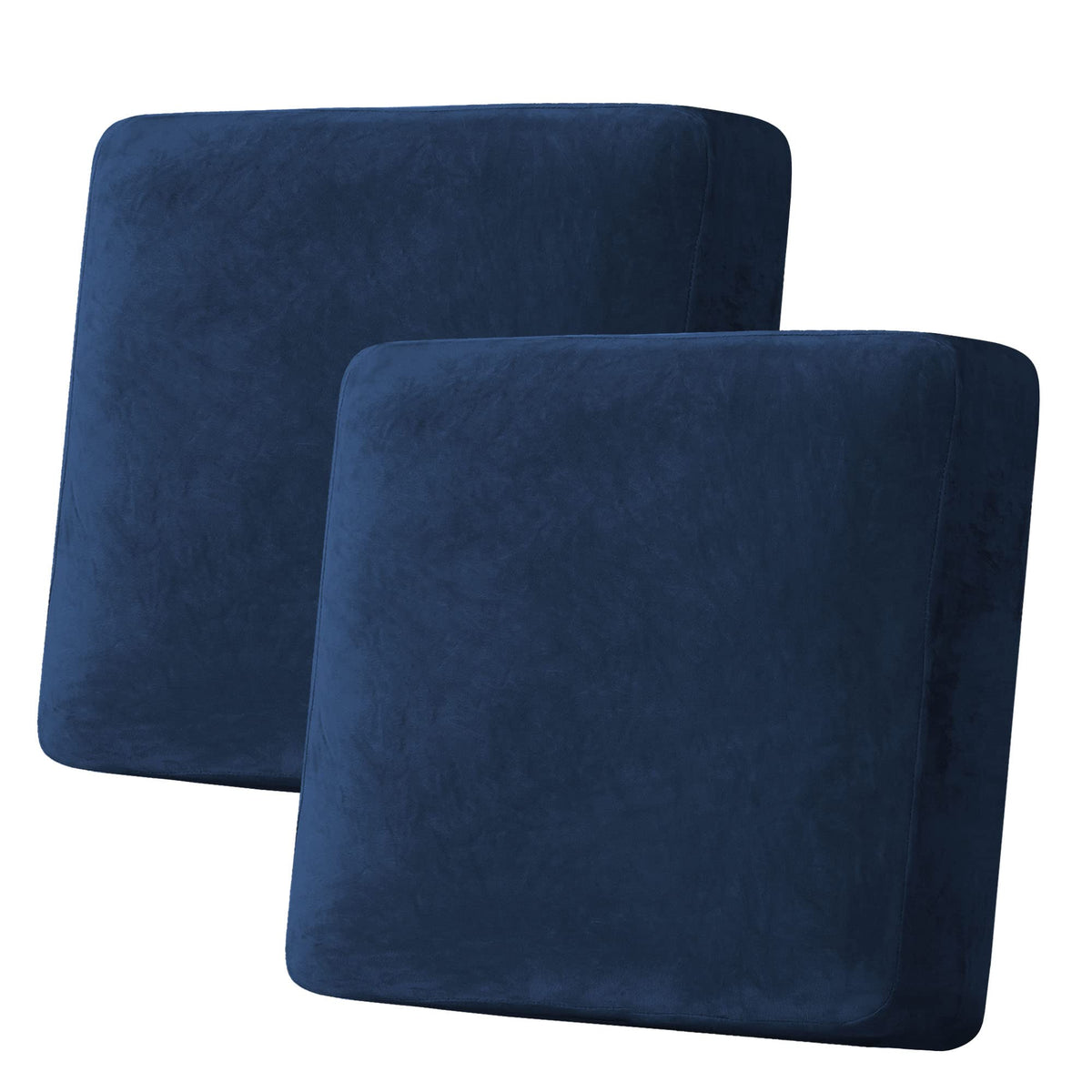 H.VERSAILTEX Velvet Stretch Couch Cushion Cover Plush Cushion Slipcover for Chair Loveseat Sofa Cushion Furniture Protector Seat Cushion Sofa Cover (3 Piece Sofa Cushion Covers, Ivory)