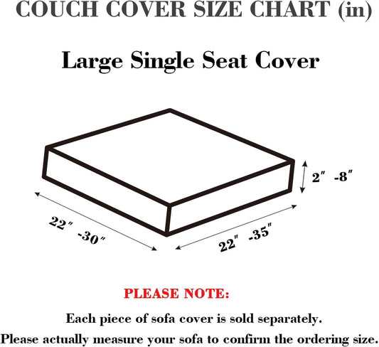 Couch Cushion Covers Sofa Covers Couch Covers for Sofa Pet Friendly Universal Sofa Covers Washable Stretch Slipcovers for Sectional Sofa (Texture Gray,Large Single Seat Cover)