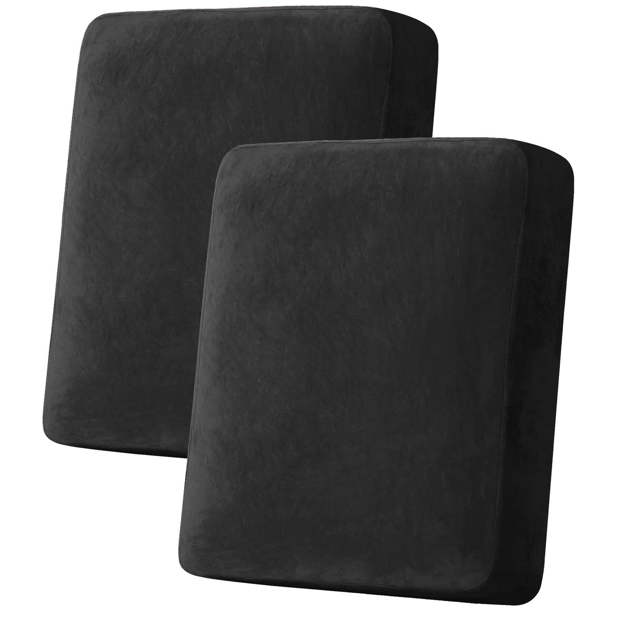 H.VERSAILTEX Velvet Stretch Couch Cushion Cover Plush Cushion Slipcover for Chair Loveseat Sofa Cushion Furniture Protector Seat Cushion Sofa Cover (3 Piece Sofa Cushion Covers, Ivory)