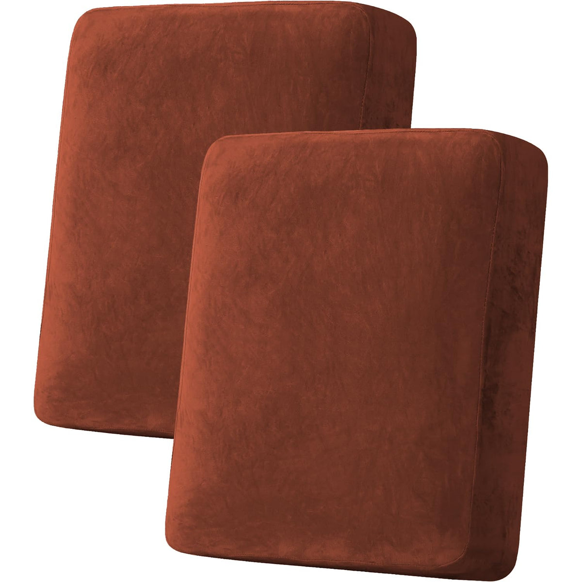 H.VERSAILTEX Velvet Stretch Couch Cushion Cover Plush Cushion Slipcover for Chair Loveseat Sofa Cushion Furniture Protector Seat Cushion Sofa Cover (3 Piece Sofa Cushion Covers, Ivory)
