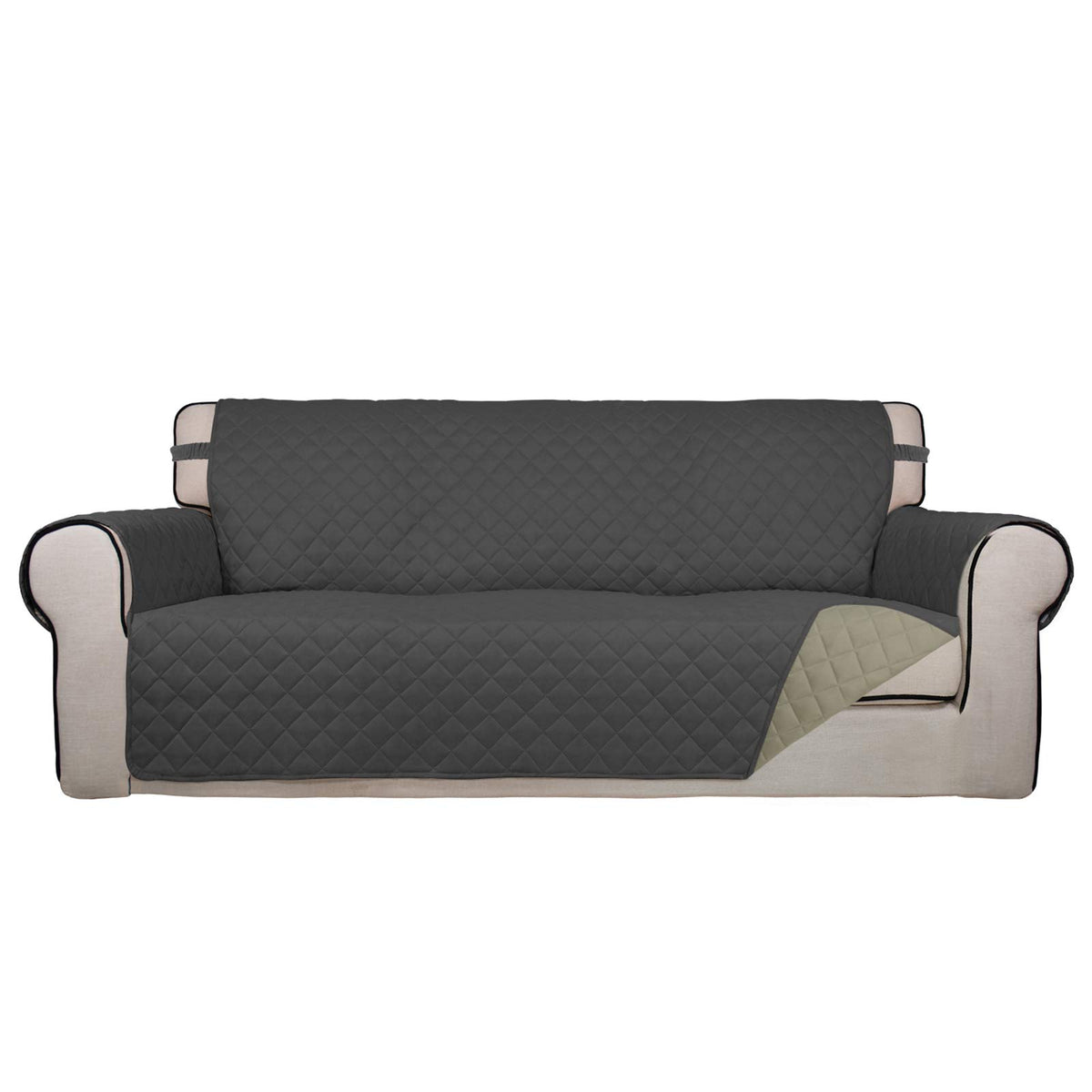 PureFit Reversible Quilted Sofa Cover Dog Couch Covers for Sofa, 66 in