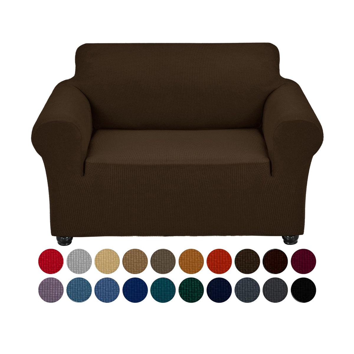 Joccun Stretch Couch Cover Slipcovers, 1-Piece Sofa Covers for 3 Cushion Couch Spandex Jacquard Washable Furniture Protector Cover for Living Room,Kids,Pets(Sofa,Black)