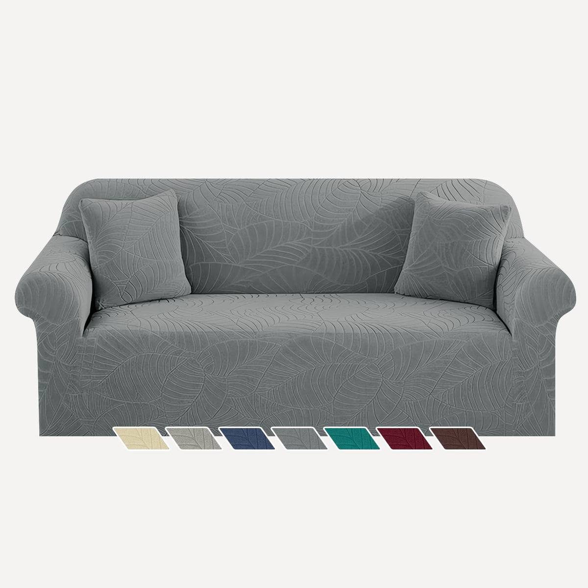 YEMYHOM Couch Cover Latest Jacquard Design High Stretch Sofa Covers for 3 Cushion Couch, Pet Dog Cat Proof Slipcover Non Slip Magic Elastic Furniture Protector (Sofa, Light Gray)