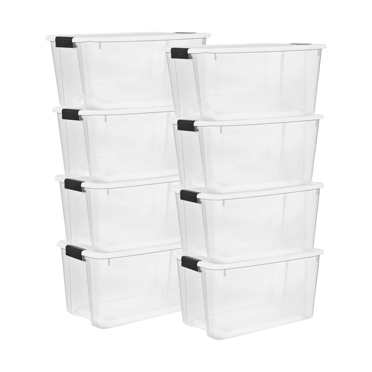 Sterilite Ultra Latch Box with Lids for Home and Office, 18 Quart, 6-Pack
