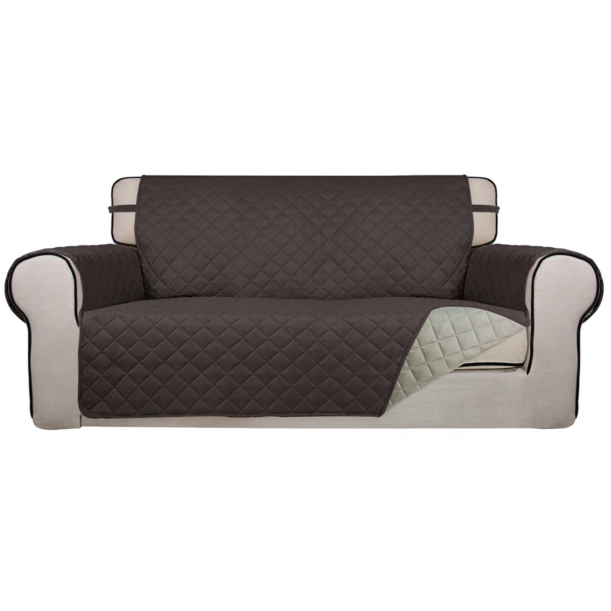 PureFit Reversible Quilted Sofa Cover Dog Couch Covers for Sofa, 66 in
