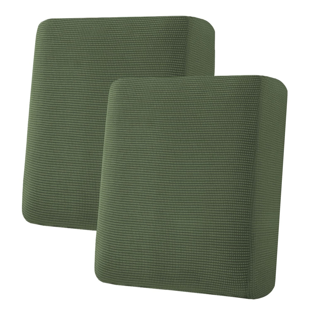 H.VERSAILTEX Super Stretch Individual Seat Cushion Covers Sofa Covers Couch Cushion Cover Slipcover Sets Thick Jacquard Textured Twill Fabric (3 Piece Sofa Cushion Covers, Grey)