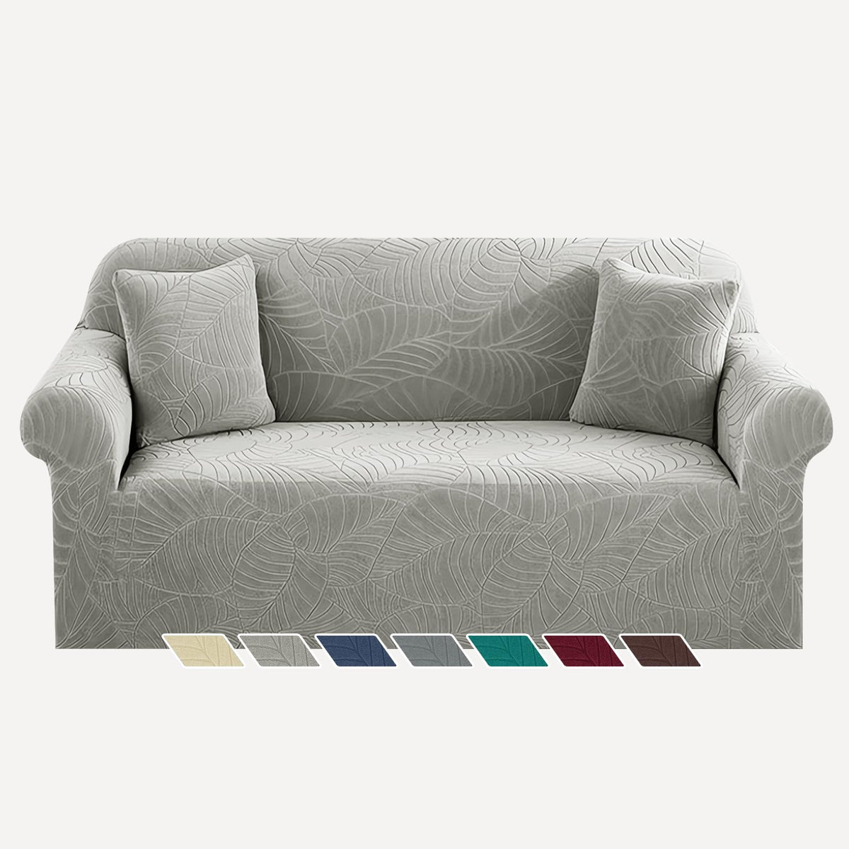 YEMYHOM Couch Cover Latest Jacquard Design High Stretch Sofa Covers for 3 Cushion Couch, Pet Dog Cat Proof Slipcover Non Slip Magic Elastic Furniture Protector (Sofa, Light Gray)