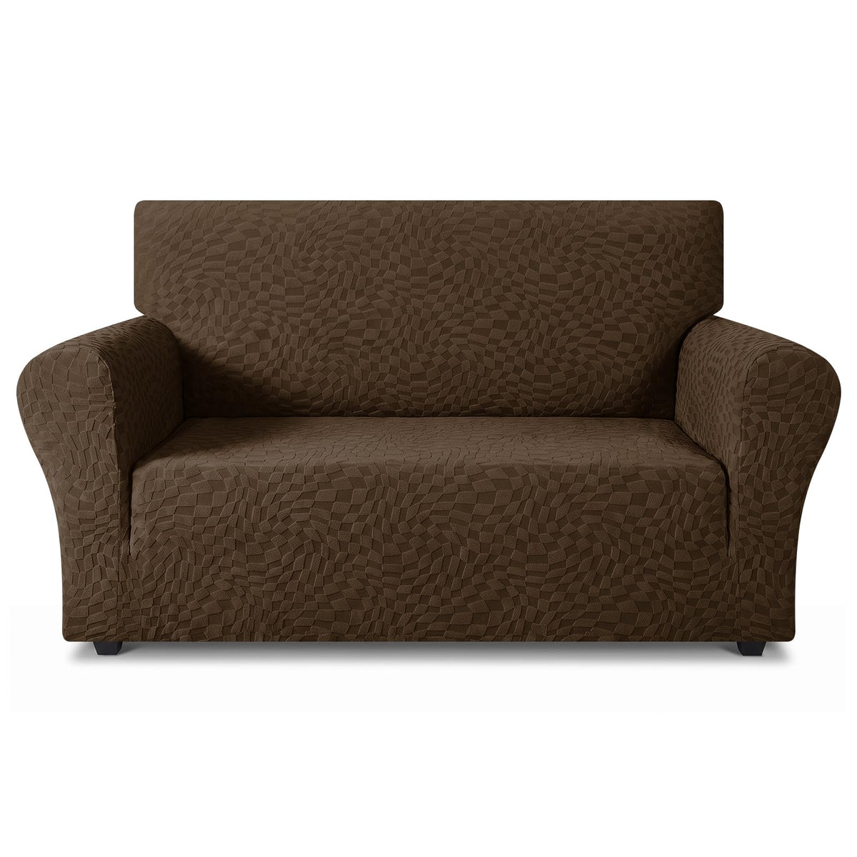 ZNSAYOTX 1 Piece Jacquard Couch Covers for 3 Cushion Couch Living Room High Stretch Sofa Cover Pets Dogs Friendly Anti Slip Thickened Slipcovers Furniture Protector (Sofa, Light Grey)