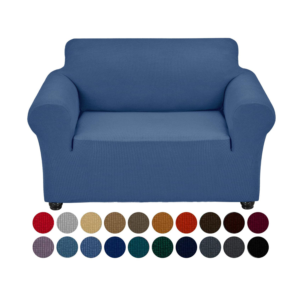 Joccun Stretch Couch Cover Slipcovers, 1-Piece Sofa Covers for 3 Cushion Couch Spandex Jacquard Washable Furniture Protector Cover for Living Room,Kids,Pets(Sofa,Black)