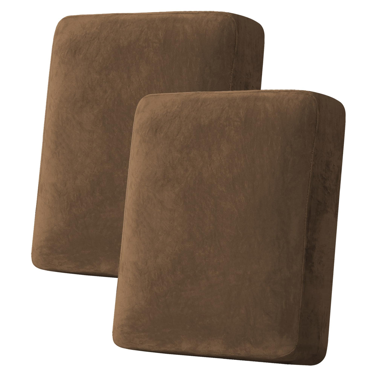 H.VERSAILTEX Velvet Stretch Couch Cushion Cover Plush Cushion Slipcover for Chair Loveseat Sofa Cushion Furniture Protector Seat Cushion Sofa Cover (3 Piece Sofa Cushion Covers, Ivory)