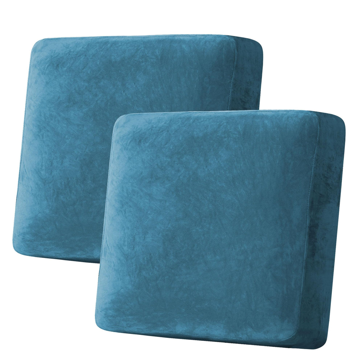 H.VERSAILTEX Velvet Stretch Couch Cushion Cover Plush Cushion Slipcover for Chair Loveseat Sofa Cushion Furniture Protector Seat Cushion Sofa Cover (3 Piece Sofa Cushion Covers, Ivory)