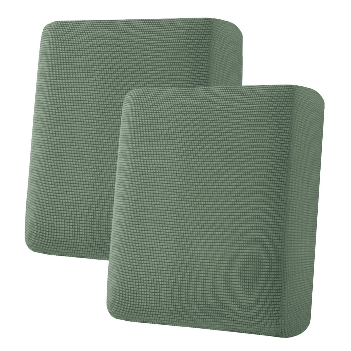 H.VERSAILTEX Super Stretch Individual Seat Cushion Covers Sofa Covers Couch Cushion Cover Slipcover Sets Thick Jacquard Textured Twill Fabric (3 Piece Sofa Cushion Covers, Grey)