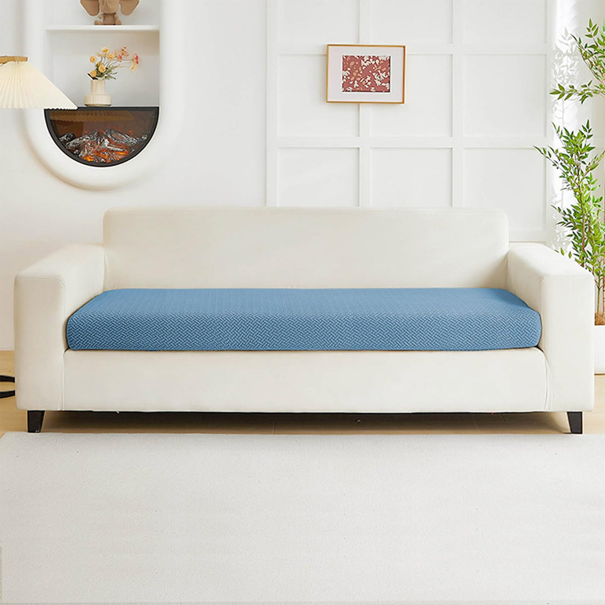 Couch Cushion Covers Sofa Covers Couch Covers for Sofa Pet Friendly Universal Sofa Covers Washable Stretch Slipcovers for Sectional Sofa (Texture Gray,Large Single Seat Cover)