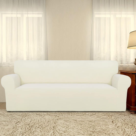 PureFit Stretch Couch Covers for Sofa Large Sofa Slipcovers Ivory