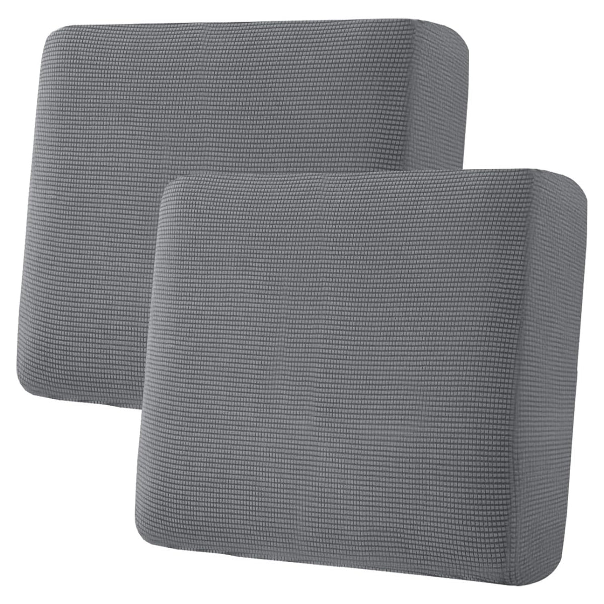 H.VERSAILTEX Super Stretch Individual Seat Cushion Covers Sofa Covers Couch Cushion Cover Slipcover Sets Thick Jacquard Textured Twill Fabric (3 Piece Sofa Cushion Covers, Grey)