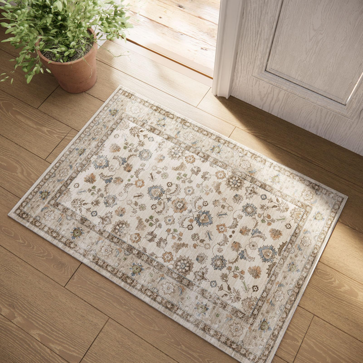 Area Rugs 9x12 Living Room: Washable Bedroom Rug Non Slip Large Boho Carpet