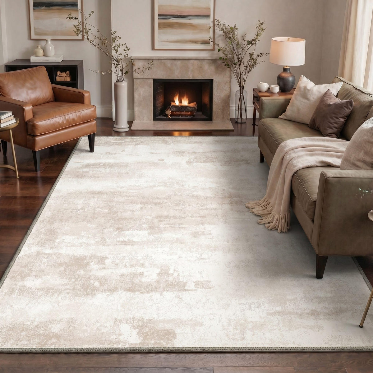 BEIMO 5X7 Area Rug for Living Room, Modern Abstract Washable Soft Non Slip
