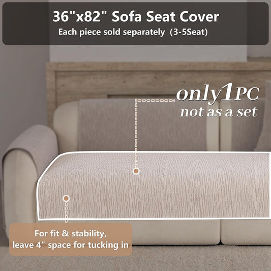 Waterproof Couch Cover for Dogs,Nonslip Sofa Cover for L Shaped Sofa,Washable Furniture Protector Pet Friendly(Coffee,36"x82")