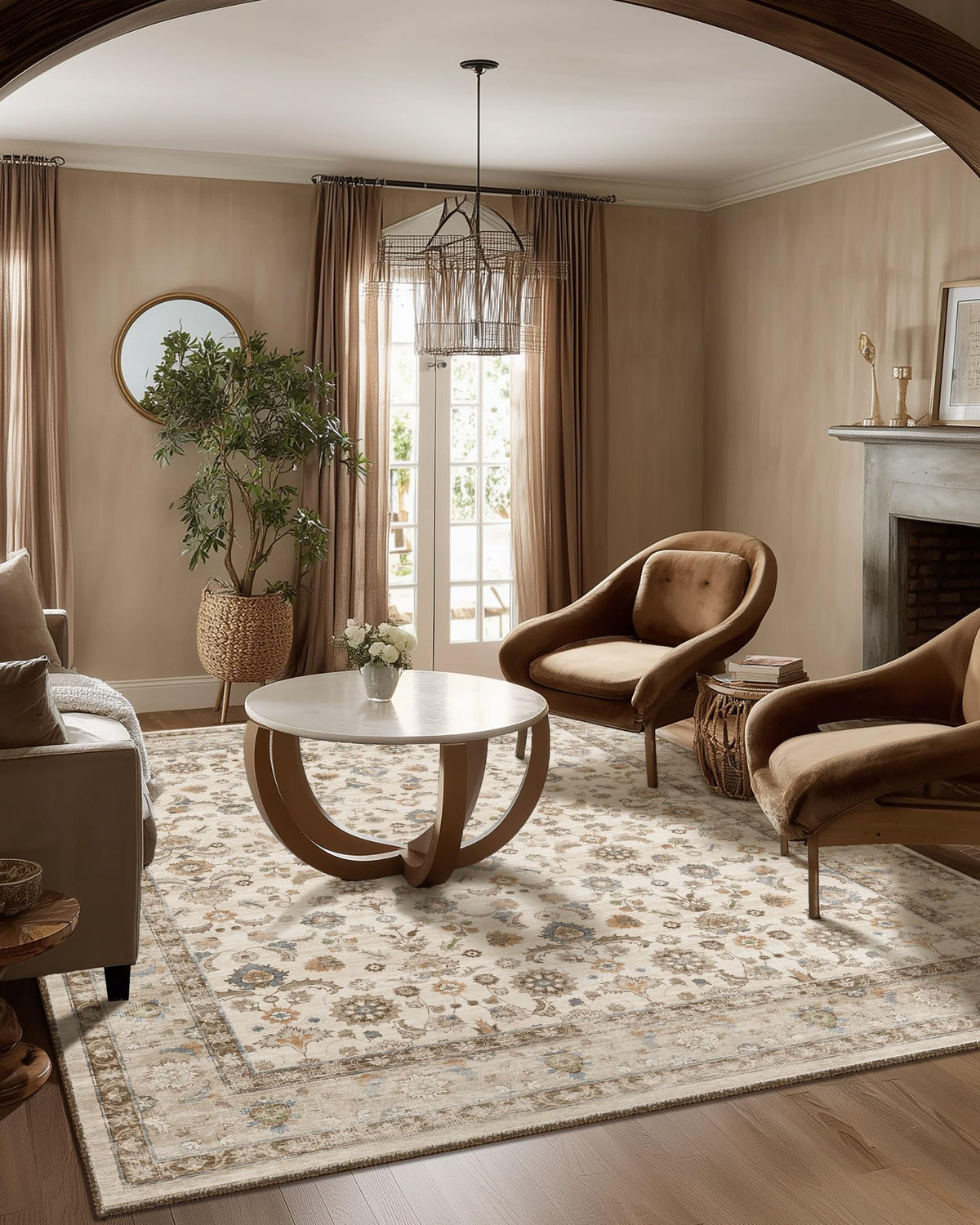 Area Rugs 9x12 Living Room: Washable Bedroom Rug Non Slip Large Boho Carpet