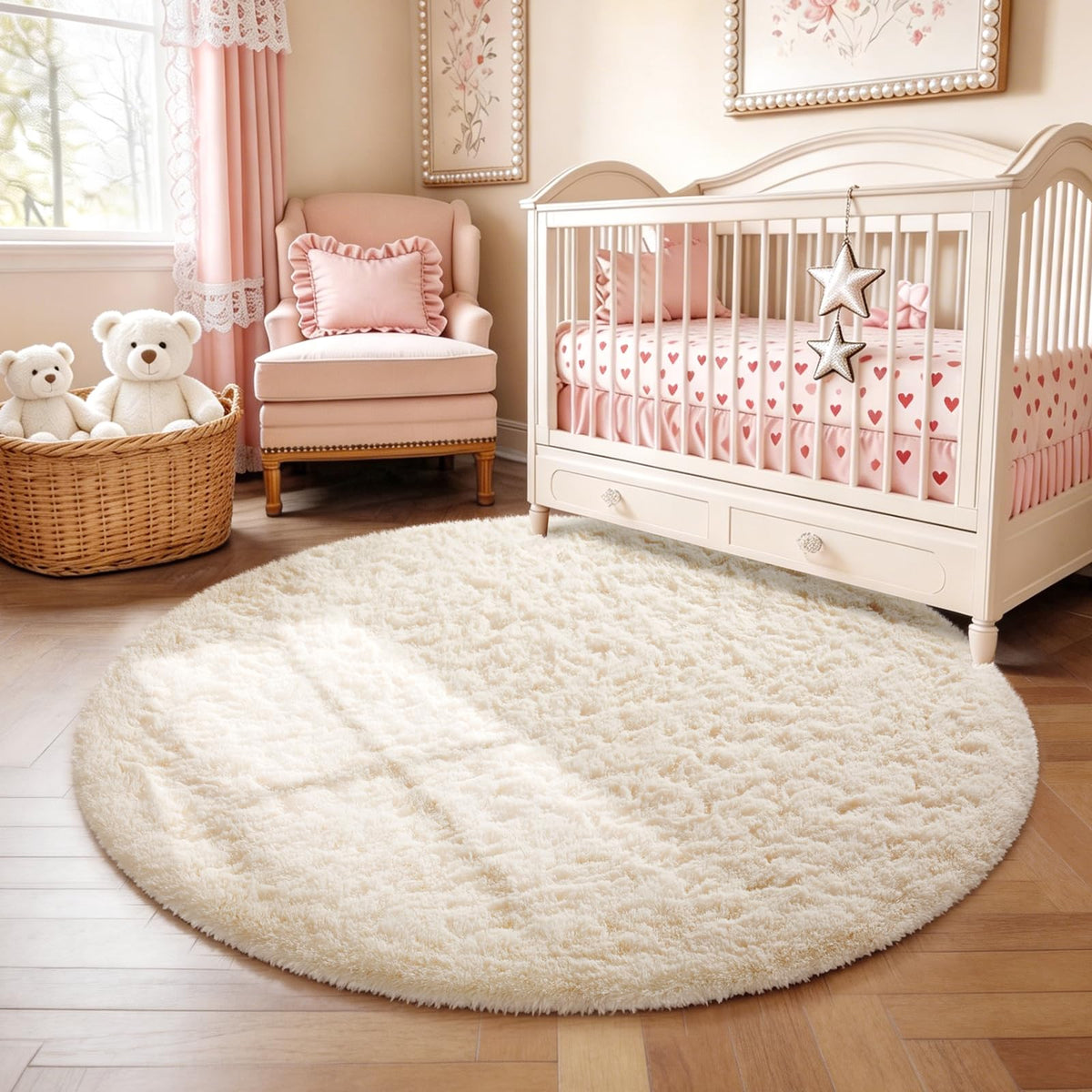Ophanie Area Rugs 9x12 Living Room, Large Grey Bedroom Carpet, Big Shag Indoor Thick Soft Nursery Rug, Gray Fluffy Carpets for Boy and Girls Room Dorm Home Decor Aesthetic