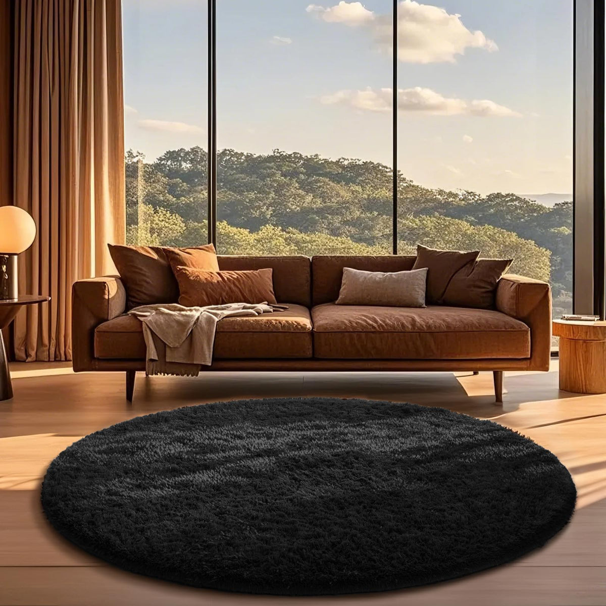 Ophanie Area Rugs 9x12 Living Room, Large Grey Bedroom Carpet, Big Shag Indoor Thick Soft Nursery Rug, Gray Fluffy Carpets for Boy and Girls Room Dorm Home Decor Aesthetic