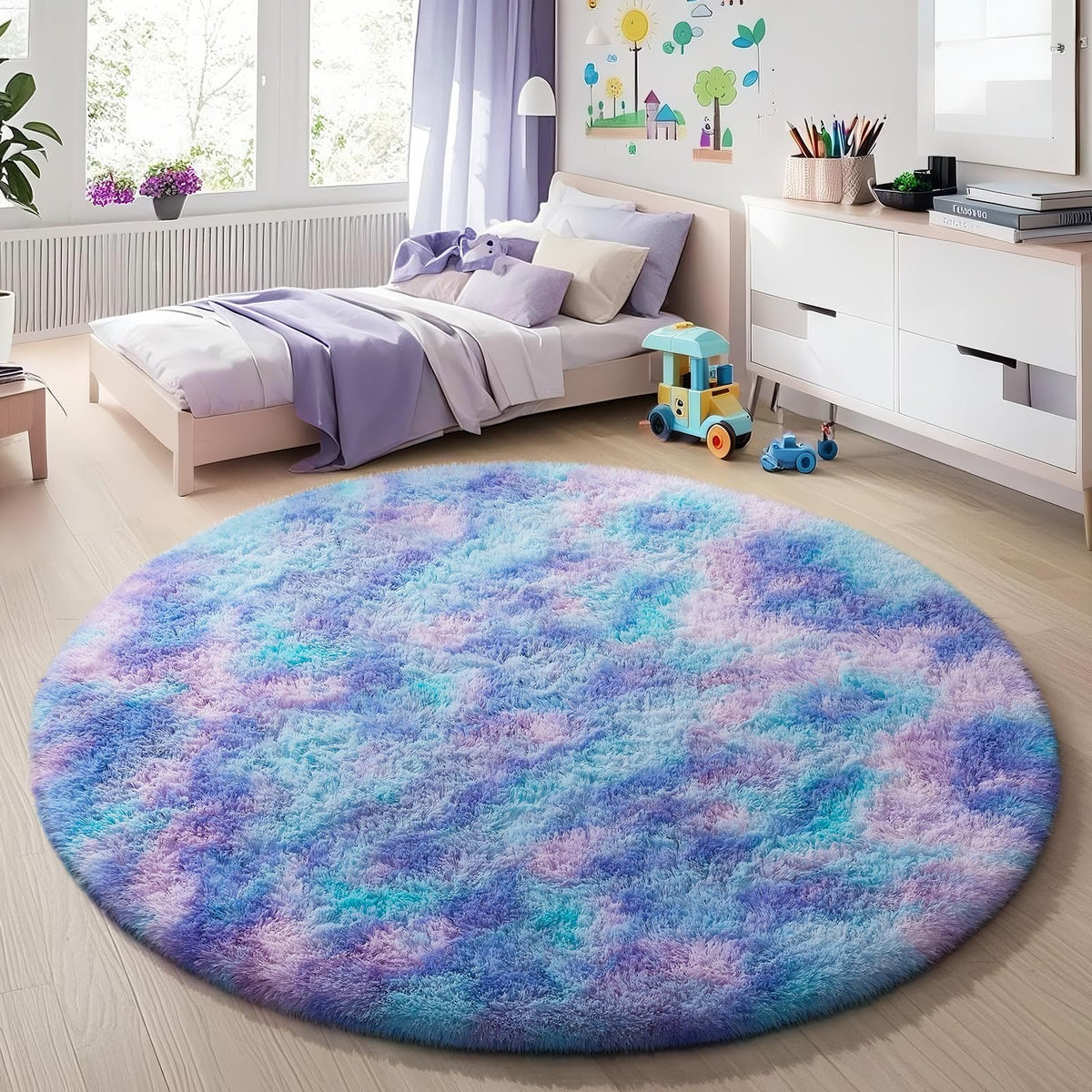 Ophanie Area Rugs 9x12 Living Room, Large Grey Bedroom Carpet, Big Shag Indoor Thick Soft Nursery Rug, Gray Fluffy Carpets for Boy and Girls Room Dorm Home Decor Aesthetic