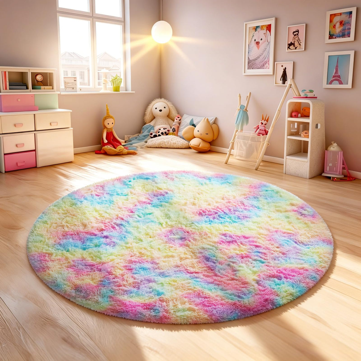Ophanie Area Rugs 9x12 Living Room, Large Grey Bedroom Carpet, Big Shag Indoor Thick Soft Nursery Rug, Gray Fluffy Carpets for Boy and Girls Room Dorm Home Decor Aesthetic