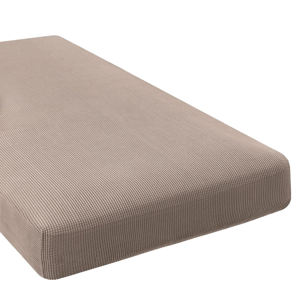 H.VERSAILTEX Super Stretch Individual Seat Cushion Covers Sofa Covers Couch Cushion Cover Slipcover Sets Thick Jacquard Textured Twill Fabric (3 Piece Sofa Cushion Covers, Grey)
