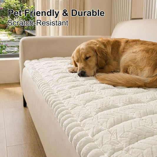 Smiry Couch Cover for Dogs, Non Slip Fuzzy Pet Sofa Covers Washable