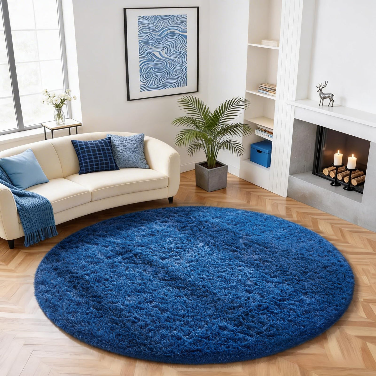 Ophanie Area Rugs 9x12 Living Room, Large Grey Bedroom Carpet, Big Shag Indoor Thick Soft Nursery Rug, Gray Fluffy Carpets for Boy and Girls Room Dorm Home Decor Aesthetic