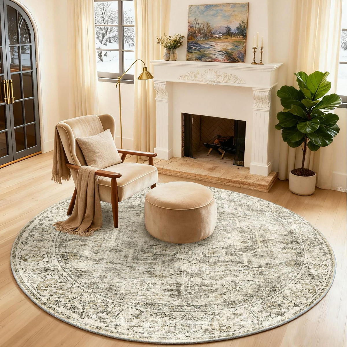 Area Rugs 9x12 Living Room: Washable Bedroom Rug Non Slip Large Boho Carpet