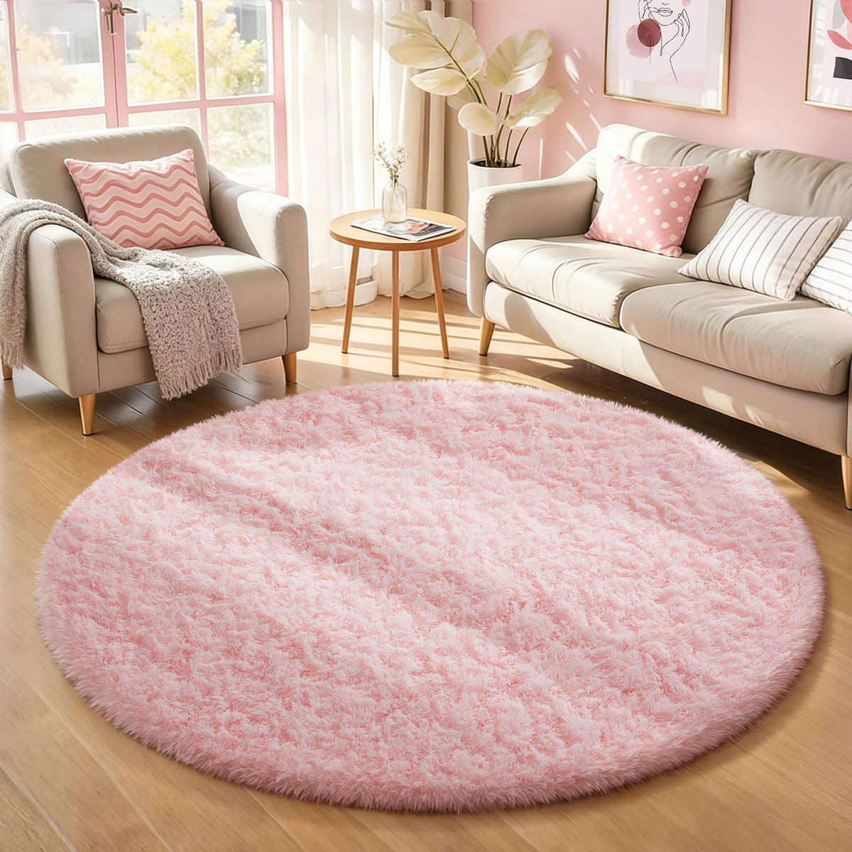 Ophanie Area Rugs 9x12 Living Room, Large Grey Bedroom Carpet, Big Shag Indoor Thick Soft Nursery Rug, Gray Fluffy Carpets for Boy and Girls Room Dorm Home Decor Aesthetic
