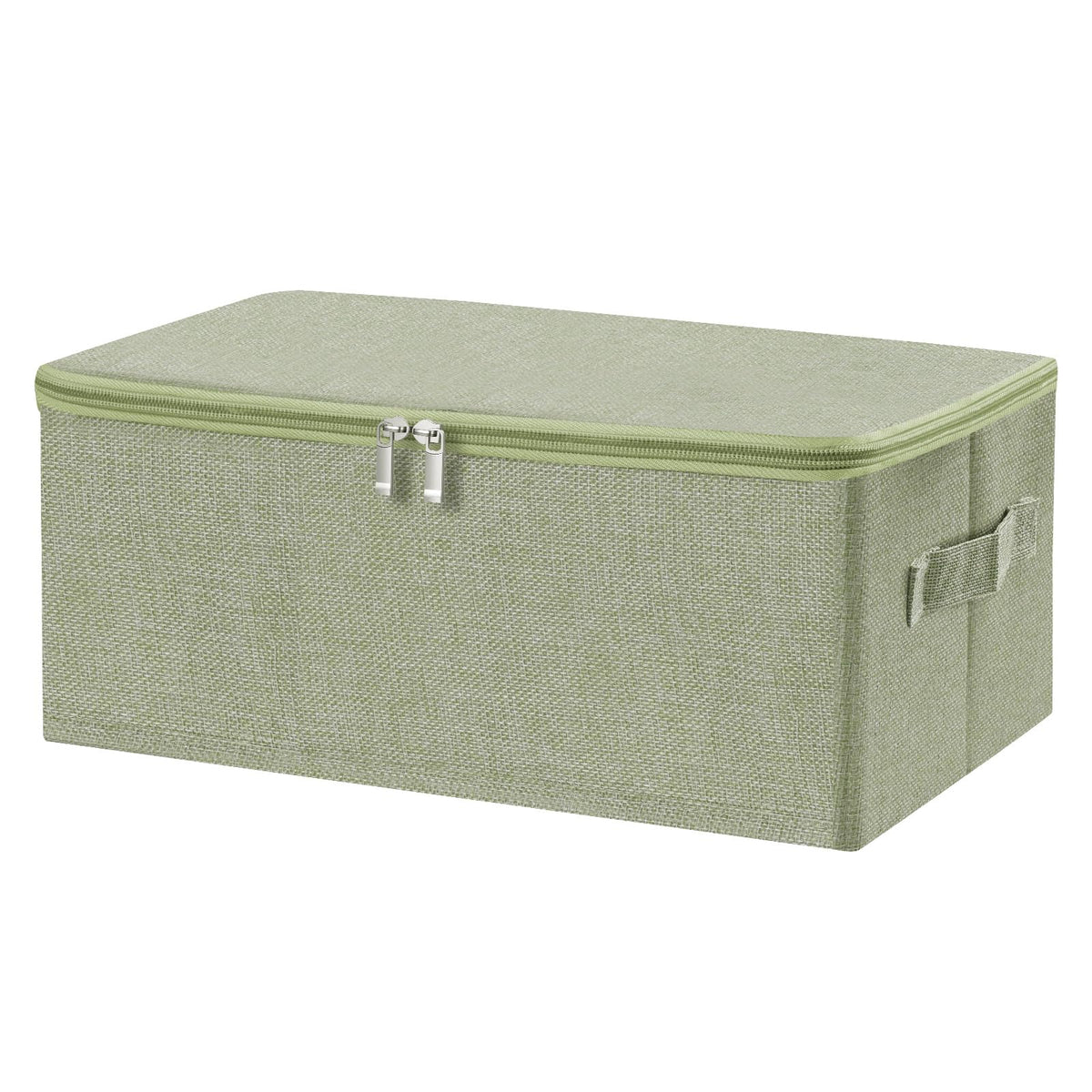 ANMINY Fabric Storage Bins with Zipper Lids, 15"x10"x6", Gray, 1 PCS