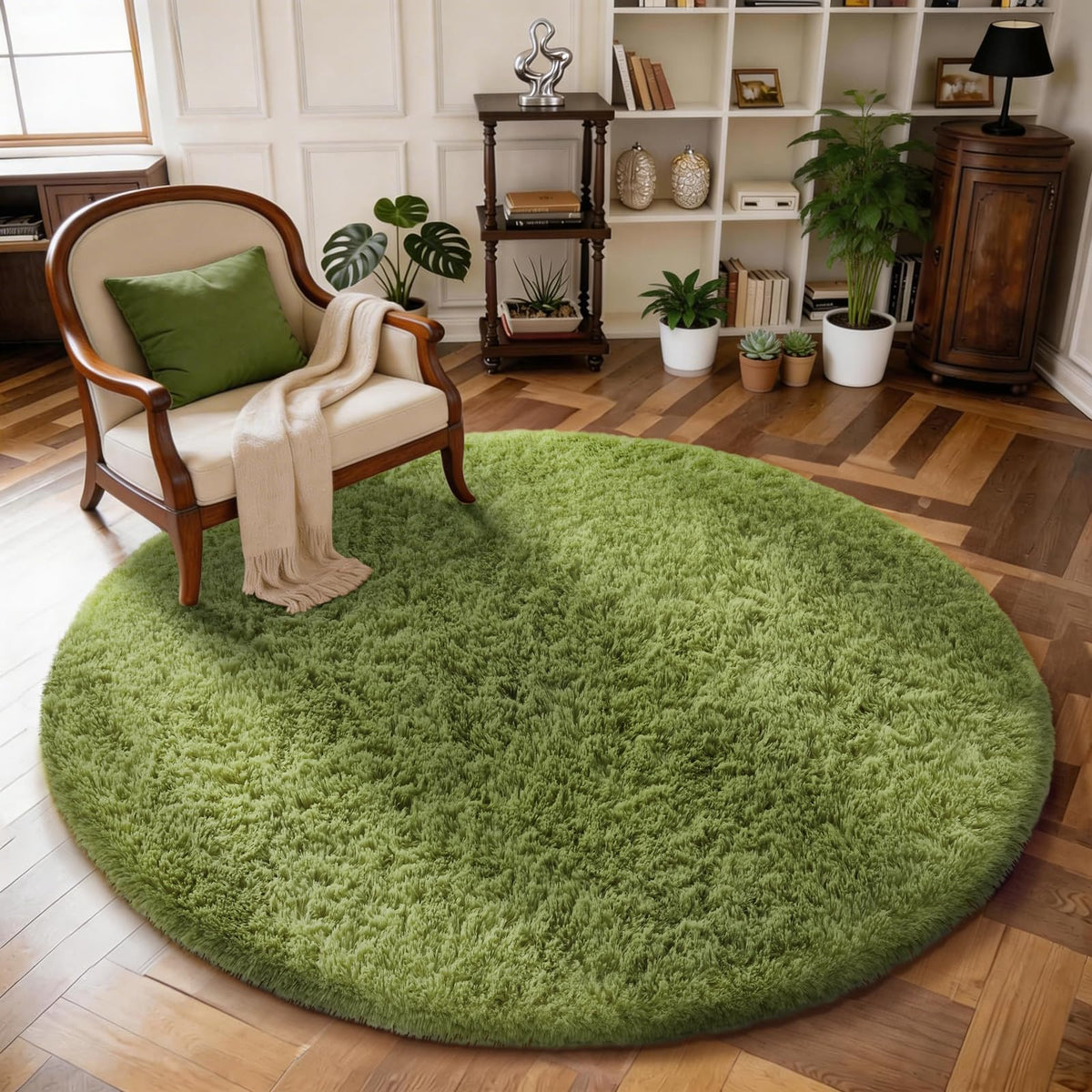Ophanie Area Rugs for Living Room Bedroom, Washable Non-Slip Fluffy Soft Grey Shag Carpet, Indoor Floor Gray 4x6 Fuzzy Shaggy Living Room Plush Rug for Kids Home Dorm Decor Aesthetic