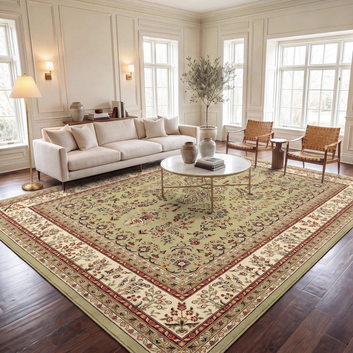 SAFAVIEH Lyndhurst Area Rug 9'x12', Traditional Red & Black LNH331B