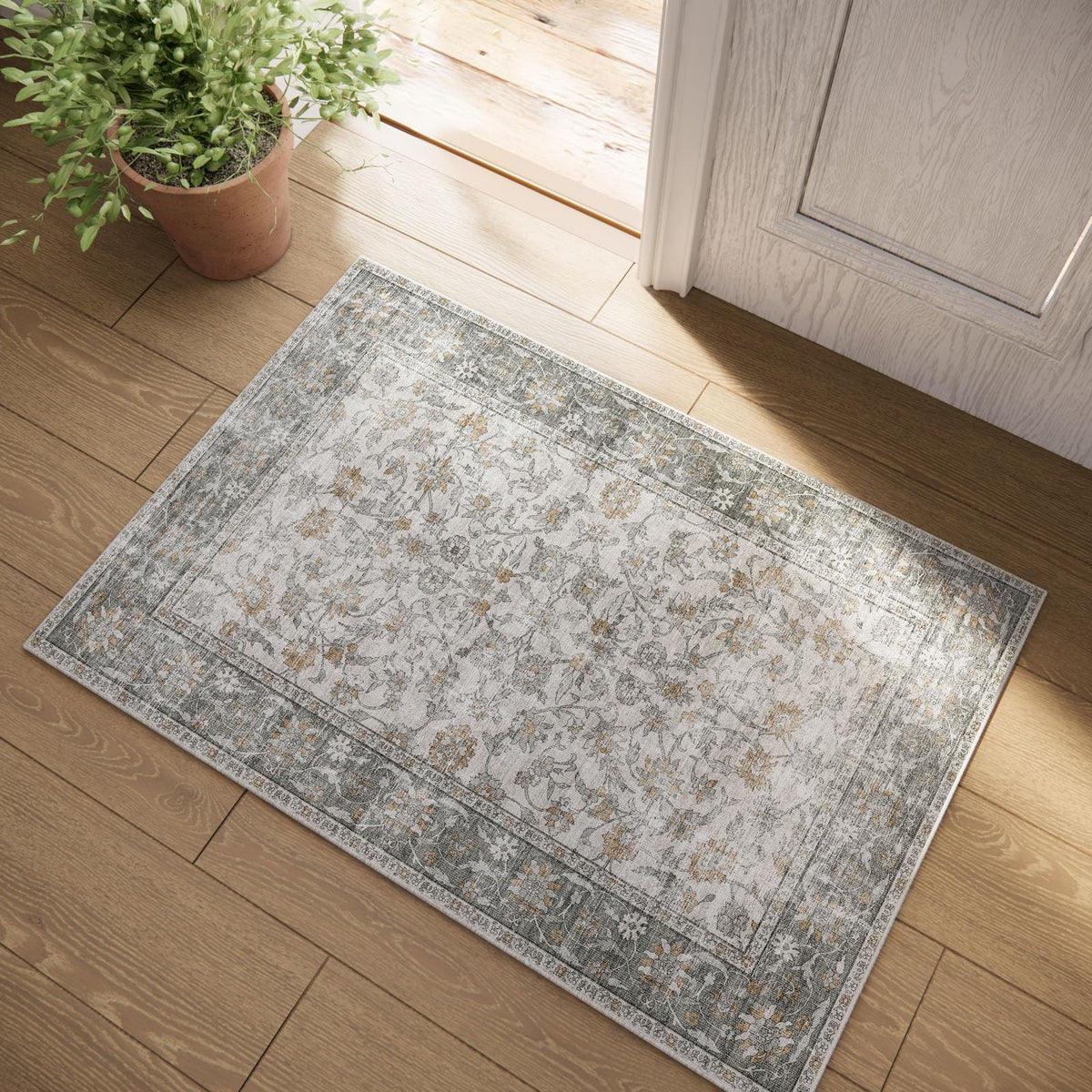 Area Rugs 9x12 Living Room: Washable Bedroom Rug Non Slip Large Boho Carpet