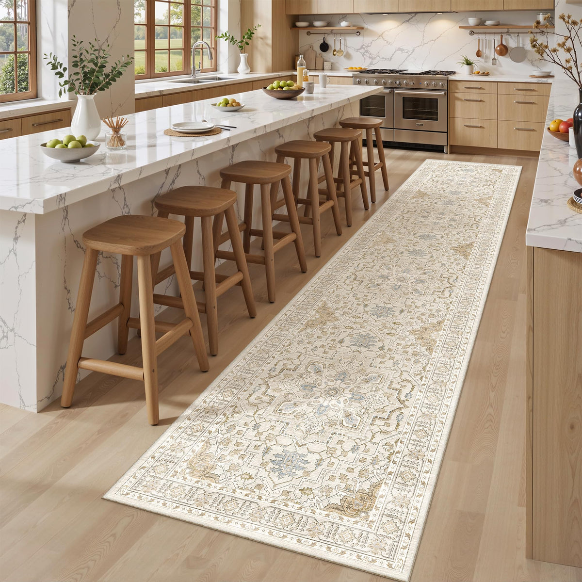befbee 8x10 Area Rugs for Living Room, Washable Vintage Non Slip Rug