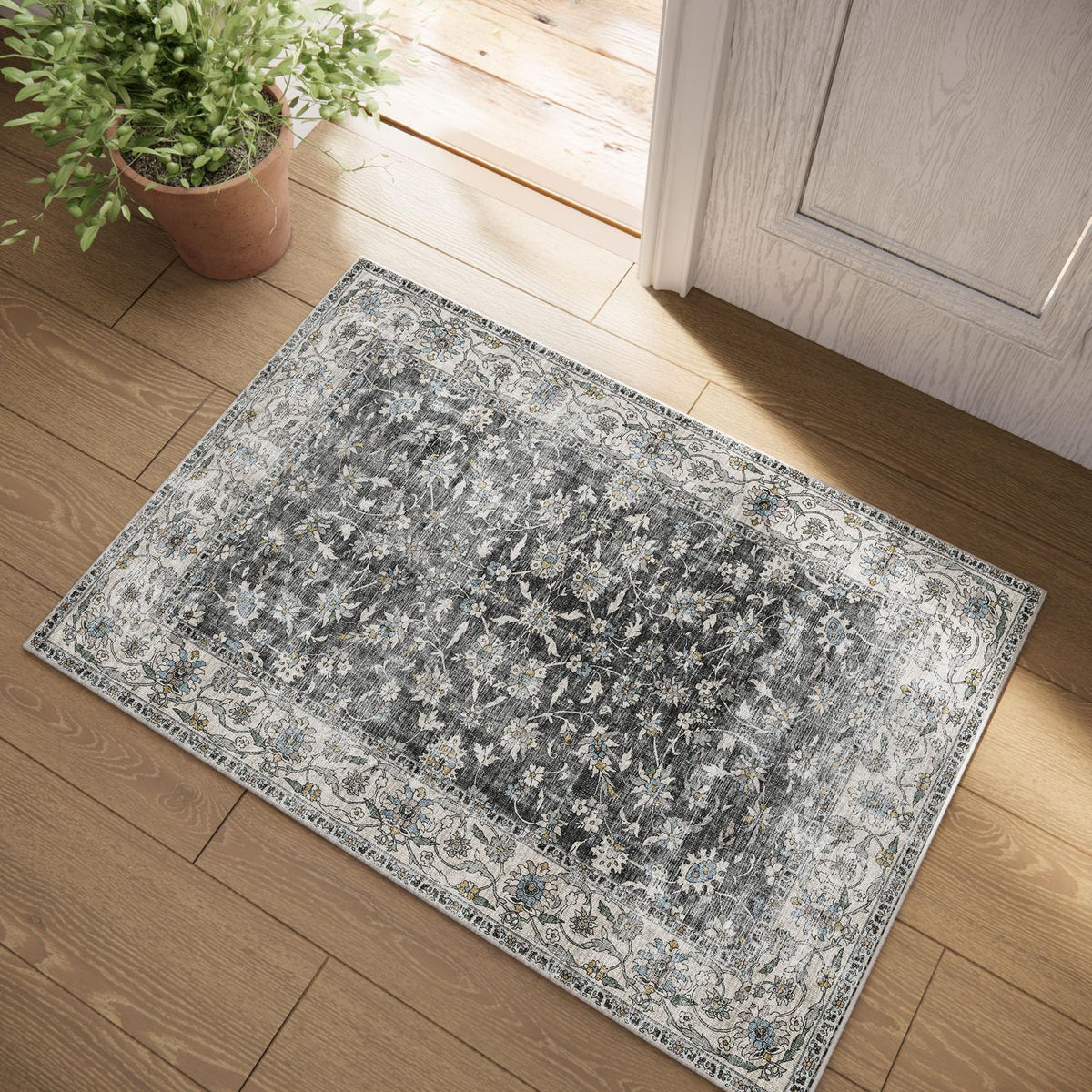 Area Rugs 9x12 Living Room: Washable Bedroom Rug Non Slip Large Boho Carpet