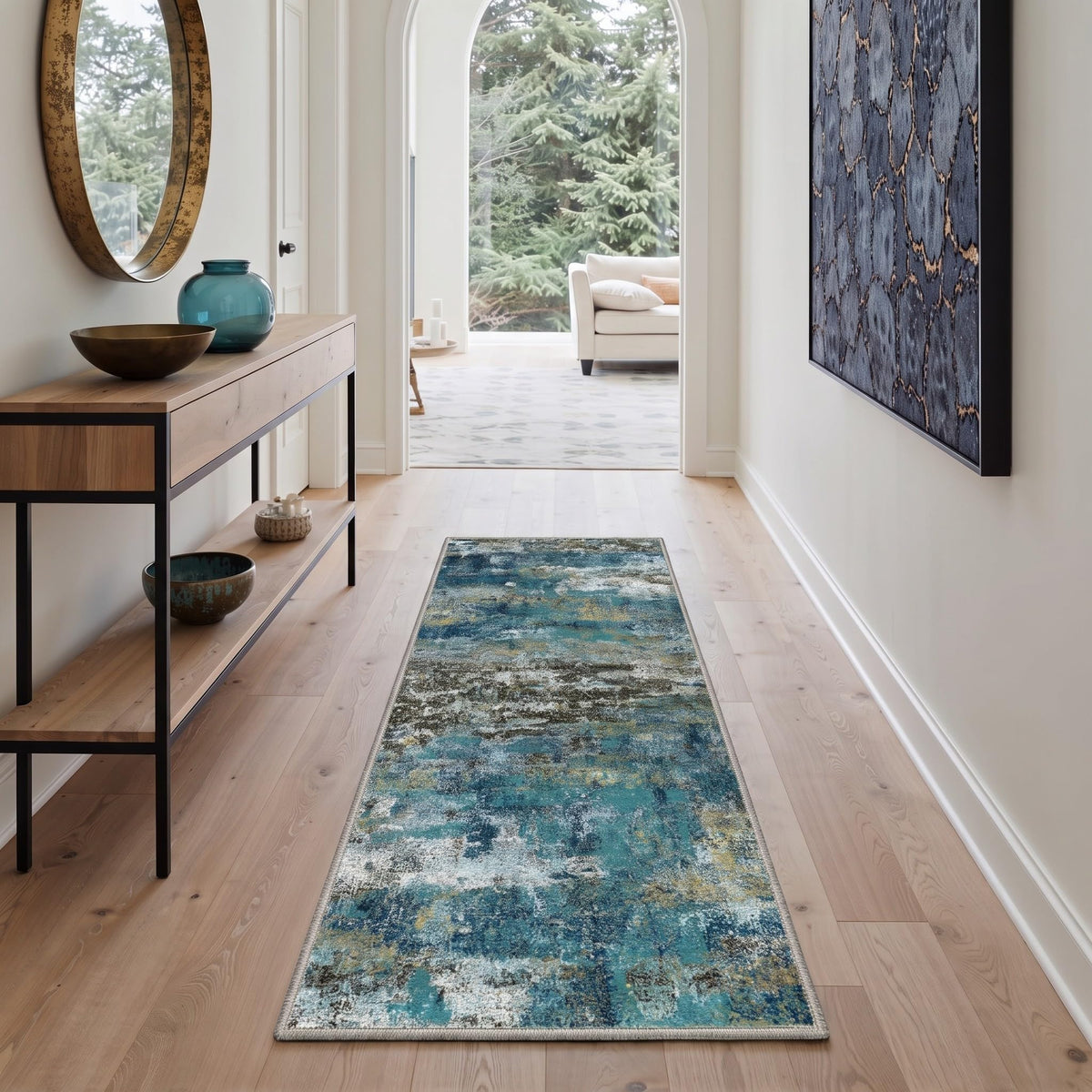 BEIMO 5X7 Area Rug for Living Room, Modern Abstract Washable Soft Non Slip