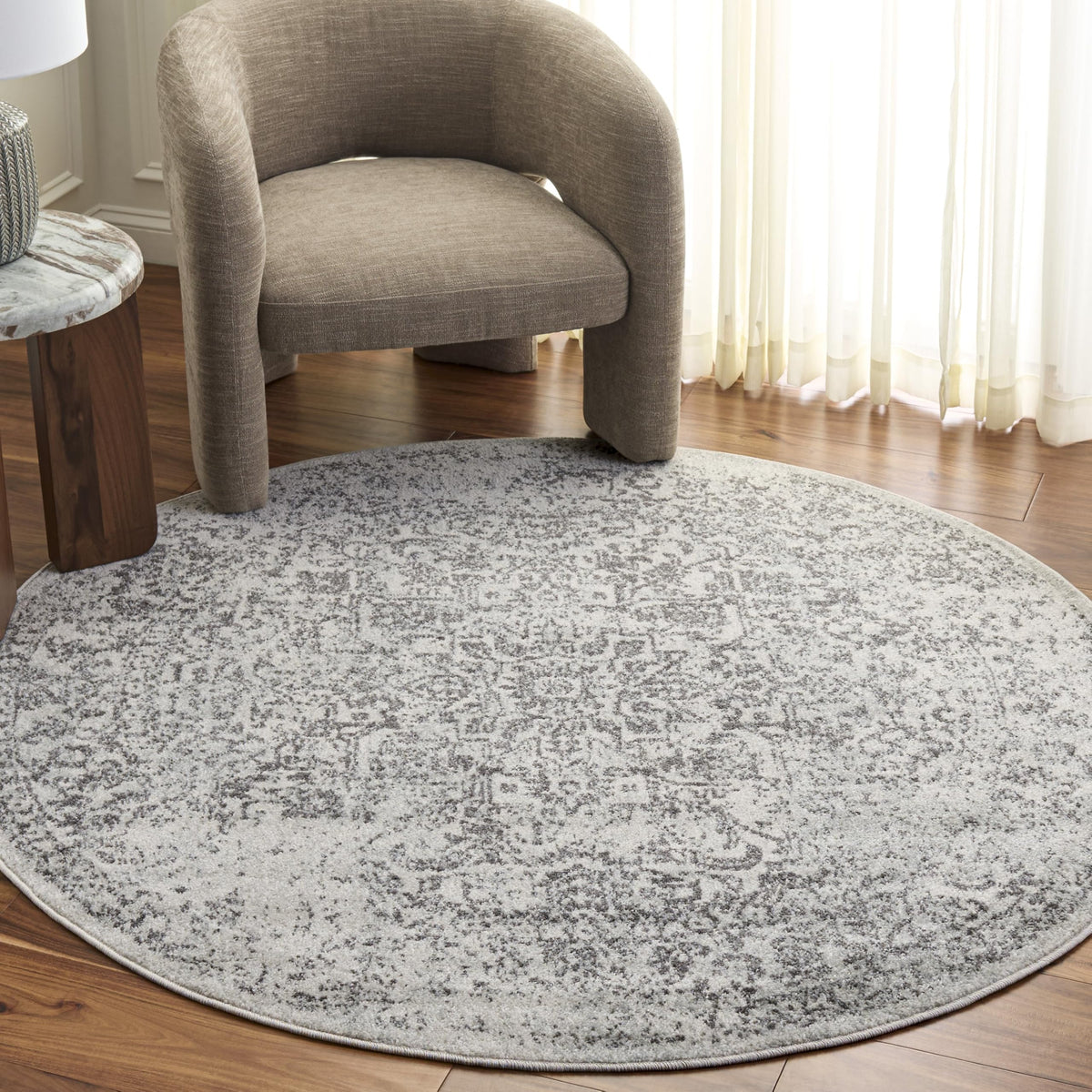 SAFAVIEH Evoke Area Rug 8x10 Large, Ivory & Taupe EVK256E
